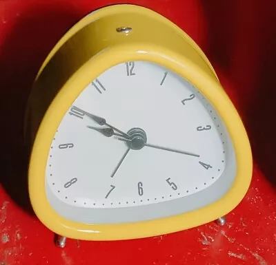 Vintage Quirky Yellow Triangular Alarm Clock Vgc • £4.99