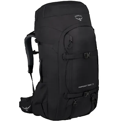Osprey Farpoint Trek Pack 2536.1oz Hiking Rucksack Hiking Backpack Black • $222.26