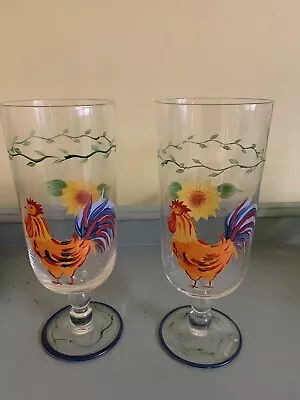 Vintage Hand Painted Rooster Goblets • $8