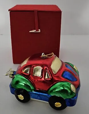 VW BUG Polish Glass Christmas Ornament With Gift Box NEW • $17.56