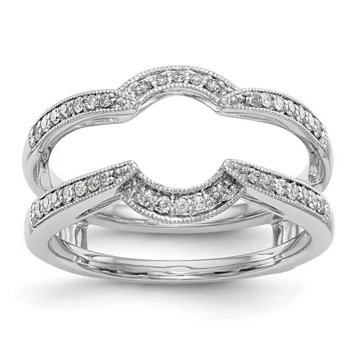 $1659.52 • Buy 14K White Gold 1/5 Carat Diamond Complete Ring For Womens Guard