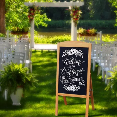 17x36'' Single Side A Frame Wood Magnetic Chalkboard Sign Easel Message Board • $25.93