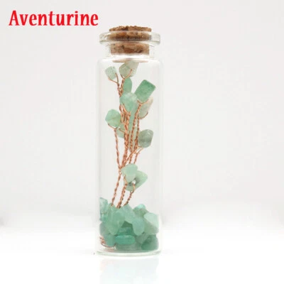 $3.99 • Buy 7 Chakra Mini Tree Of Life Chip Crystal Stone Wishing Bottles Healing Money Tree
