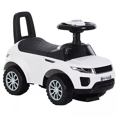 HOMCOM 3-in-1 Ride On Car Foot To Floor Slider Toddler W/ Horn Steering White • £42.99