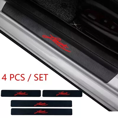 4 Pcs Carbon Fiber Leather Car Door Sill Protector For Ford F150 Lariat • $14.99