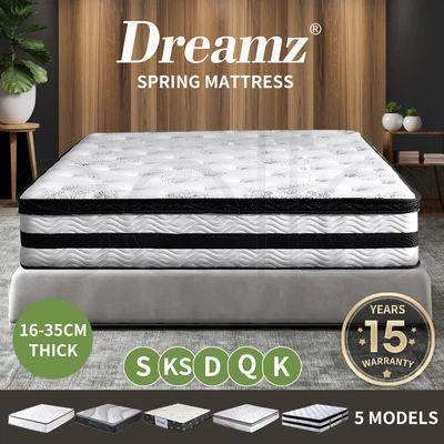 $169.99 • Buy DreamZ Mattress Queen Double King Single Bed Top Pocket Spring Firm Foam