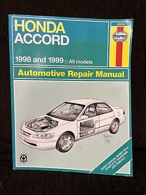 Haynes Repair Manual #42014 Honda Accord 1998-1999 • $13.50