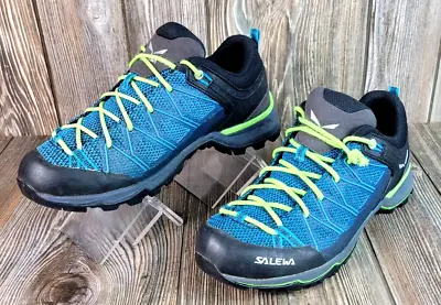 Salewa Mountain Trainer Lite GTX Hiking Shoes Malta/Fluo Green Mens 7 / W's 8.5 • $31.99