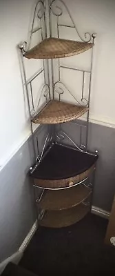£21 • Buy Corner Shelf Unit- 5 Tier With Centre Drawer * Collect From Prenton *