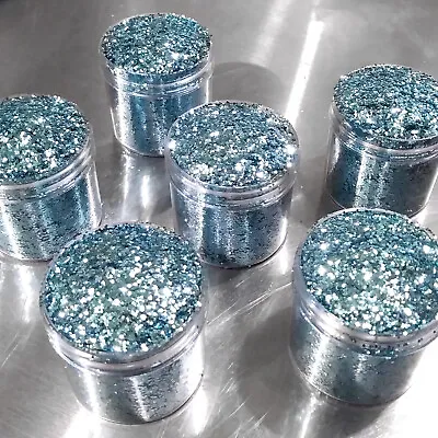 NEW 2 OZ. Jar ICE BLUE Hi-Temp Glitter .030 Hex Fishing Lure Making Plastisol • $6.99