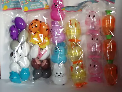 $1.69 • Buy Plastic Fillable Easter Eggs Bunnys Chicks Carrots Sea Zoo Animals You Choose