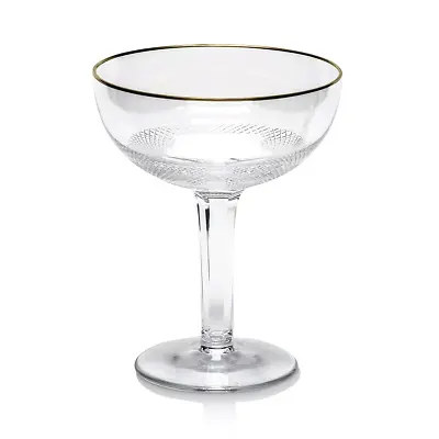 Moser Royal Champagne Coupe 6.08 Oz. Crystal Gold • $125.96