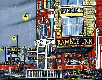 £9 • Buy A4 Print Of Tootings Ramble In  Pub , Original South London Artist Dan Print 