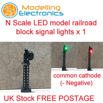 1 X N Gauge LED Model Railroad Block Signal Lights Green Over Red • £8.95