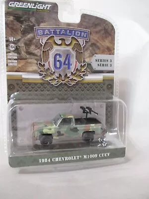 Greenlight Battalion 64 1984 Chevy Pickup W/Machine Guns 1:64 W/Rubber Tires • $7.26