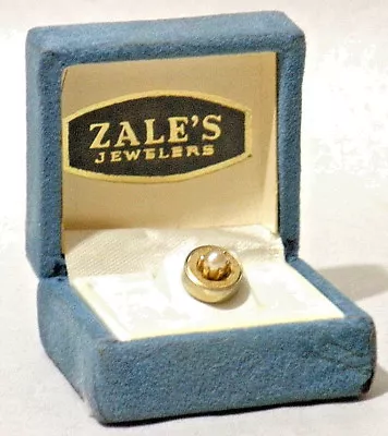 $12.99 • Buy Men’s Jewelry - Pearl And Gold Florentine Tie Tack Pin - Zales Gift Box