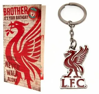 Liverpool Football Club Official Brother Birthday Badge Card & Metal Keyring New • £7.99