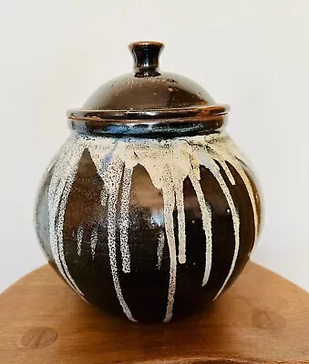 Trevor Corser Leach Pottery Studio Pottery Glazed Stoneware Lidded Jar • £350