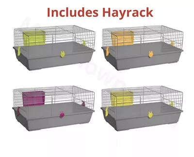 SINGLE LEVEL INDOOR SMALL RABBIT CAGE 60cm PET HOME RAT GUINEA PIG HUTCH HOUSE • £28.99