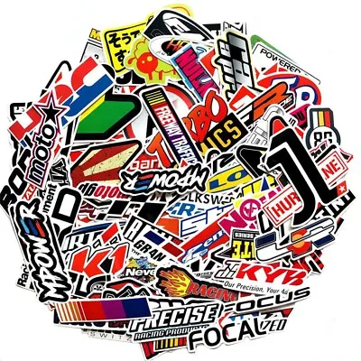 100PCS Vinyl JDM Stickers Pack Car Motorcycle Racing Motocross Helmet Decals Lot • $5.29