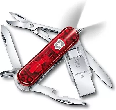 VICTORINOX Midnight Manager@Work Outdoor Knife LED USB Memory 32G 4.6336.TG3 • $108