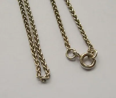Vintage Jewellery Long Hallmarked 24  Sterling Silver Wheat Spiga Chain Necklace • £35