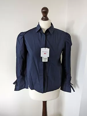 Uniqlo X JW Anderson Womens Gathered Long Sleeve Shirt. Navy. Size XS. Brand New • £14.50