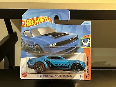 Hot Wheels ‘18 Dodge Challenger Srt Demon Blue  **new** • £4.99