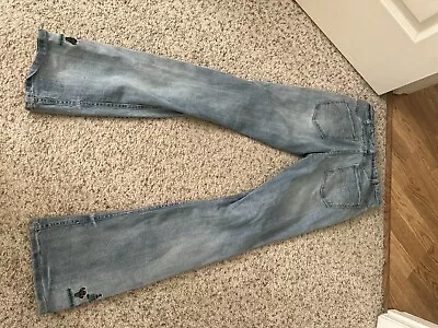 Cowgirl Tuff Running Wild Embroidered Bootcut Jeans Sz 27 R • $10