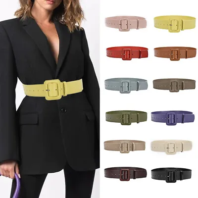 Fashion Women's Real Leather Waist Belt Dresses Coats Waistband Gold Buckle Belt • £18.11