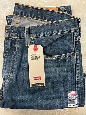 Levi’s 559 Relaxed Straight Fit Men's Jeans Dark Washed NEW With Tags • $22