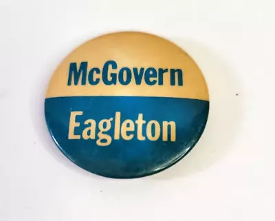 Vintage McGovern Eagleton Bumper  Pin Button Missing Pin • $12.59