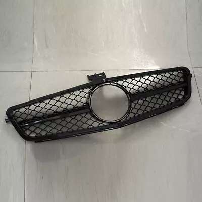 Front Radiator Grille For Mercedes C-class W204 C204 S204 Gloss Black Amg Style • £48.56