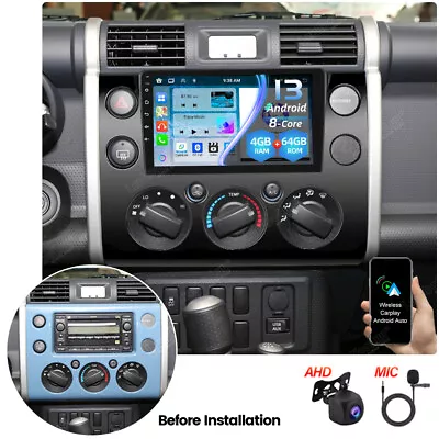 For Toyota Fj Cruiser 2007-2013 Carplay Car Stereo Radio 4G+64G Android 13.0 GPS • $199.99