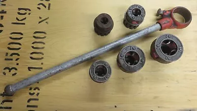 $160 • Buy 7pc Ridgid 111-R Pipe Threading Set 3/8  1/2  3/4  1  1-1/4 