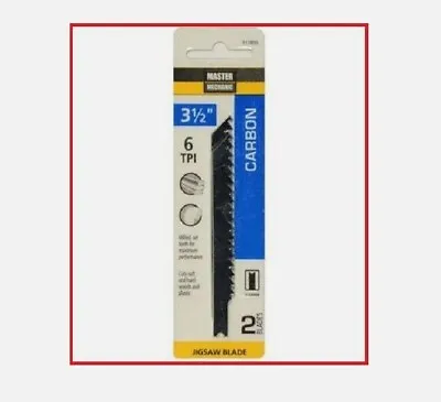 NEW JIG SAW BLADE FOR WOOD 6TPI 3 1/2  Carbon Steel Blade U Shank +FREE SHIPPING • $5.29