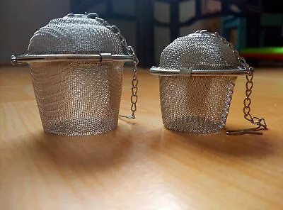 Tea Infuser Ball Mesh Loose Leaf Herb Stainless Steel Strainer Secure Locking • $7.99