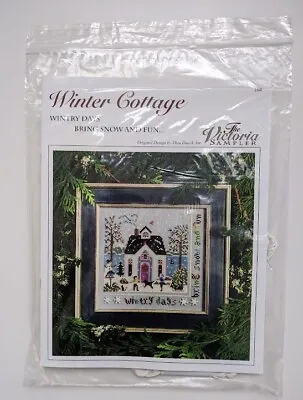 Full Kit!  The Victoria Sampler  #164  Winter Cottage + Linen + Accessory Pack • $95