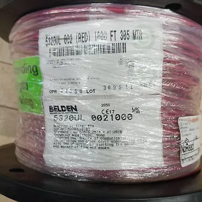 Belden 5320UL 002 Red Multi-Conductor Fire Alarm Cable 18 AWG 2C 1000' • $120