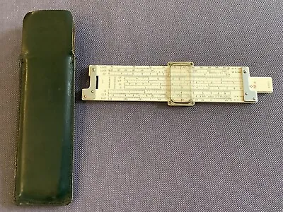 K&E Keuffel & Esser Slide Rule 4181-1 Log Log Duplex Decitrig ©1947 Green Case • $59.99