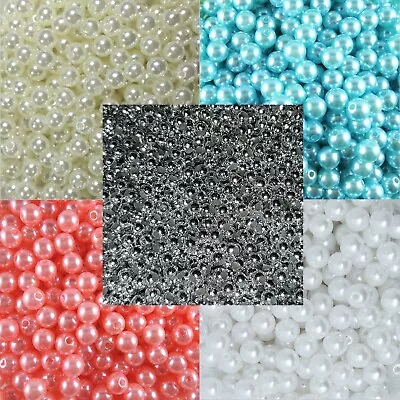 £1.99 • Buy 🎀 3 FOR 2 🎀 500 Round Acrylic Spacer Beads 3mm For Jewellery Making