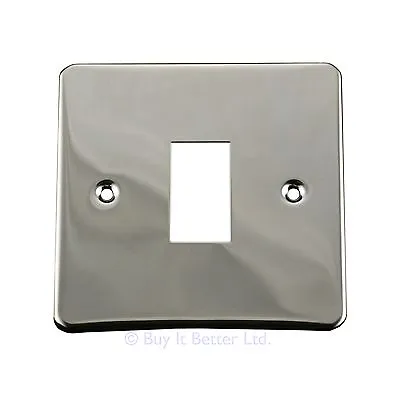£6.29 • Buy ElekTek Light Switch Conversion Metal Cover Plate No Wiring Single/Double Chrome