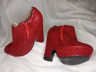 C. Label Red Wedge Pumps Red Size 7 Preowned 100% Synthetic Man Made Material • $25