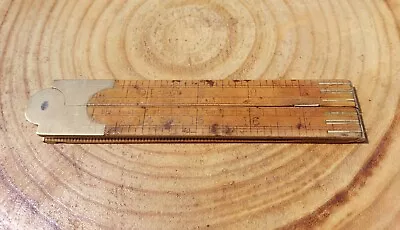 $9.40 • Buy Vintage Rabone Boxwood & Brass 4 Fold 2ft Rule. Bevelled Edge.