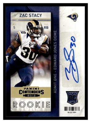 $5 • Buy 2013  Panini Contenders Football #192a Zac Stacy Auto FRA39