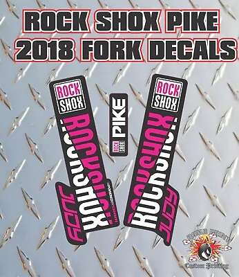 £6.99 • Buy Rockshox Judy 2018 Style Pike Fork Sticker Decal Graphics Enduro, DH, Pink