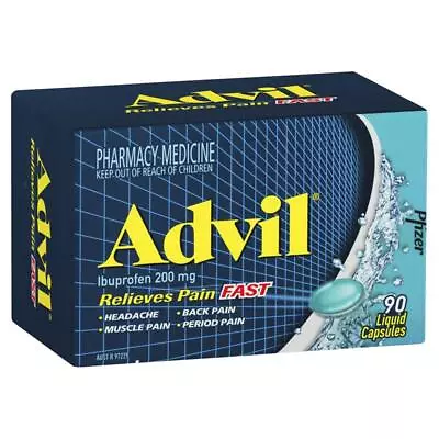 Advil Ibuprofen 200mg Liquid Capsules Quickly Relieves Pain Fast 90 /40 /20 Pack • $18.99