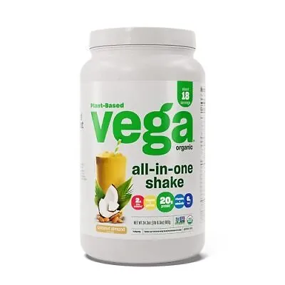 Vega Organic All-in-One Vegan Protein Powder Coconut Almond (18 Servings) • $82.99