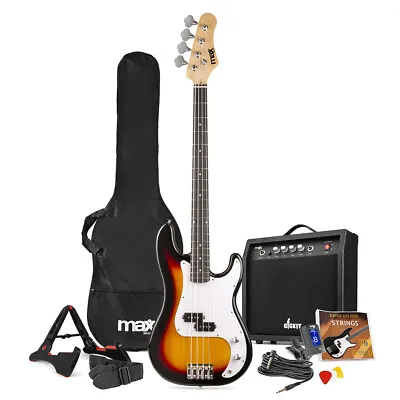 MAX 173.238 GigKit Bass Guitar With Amplifier And Accessories - Sunburst • £159