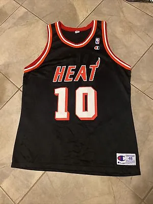 $125 • Buy Vintage Champion Miami Heat Tim Hardaway Jersey!! Size 48 X Large